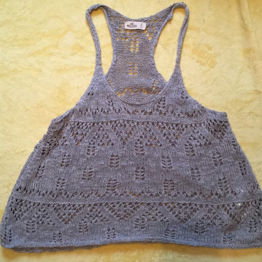 Grey knit tank from Hollister